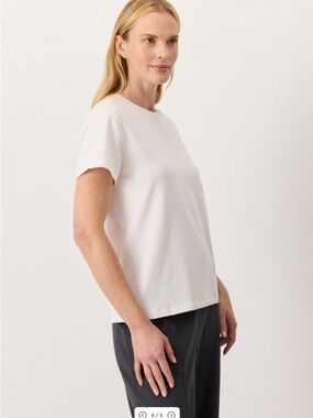 Organic Cotton Classic Crewneck Short Sleeve Top - White